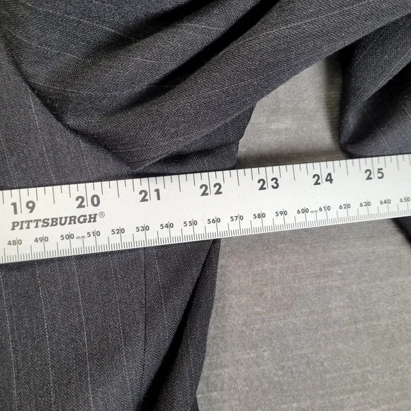 Hickey Freeman Canterbury Mens 2 Piece Suit 42L Gray Wool 35 Pleated Pants USA